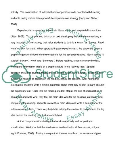 Comprehension strategies