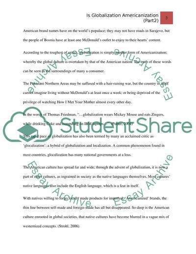 Is Globalization Americanization Part 2