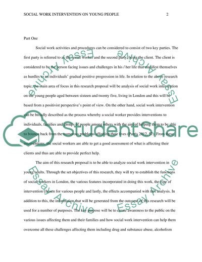 Social Work Intervention on Young People
