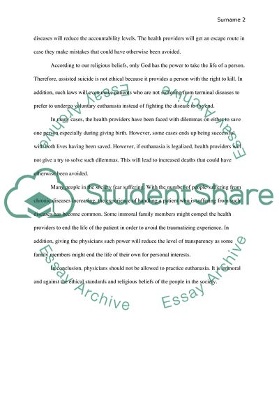 Should Euthanasia Be Made Legal