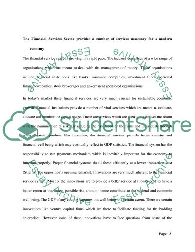 Financial Services Sector Market