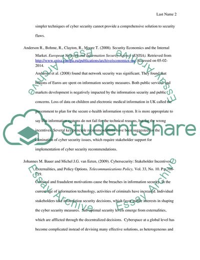 Critical Annotated Bibliography on Cybersecurity