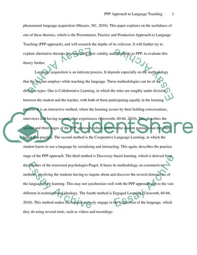 PPP Approach to Language Teaching