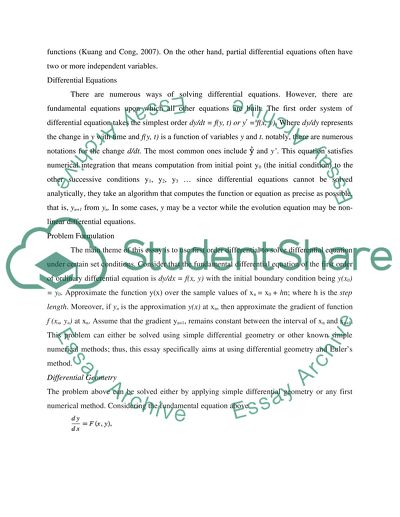 Comparing Eulers Method with Numerical Methods