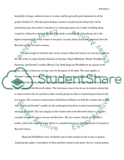 Beowulf and the Role of Women in the Heroic Culture