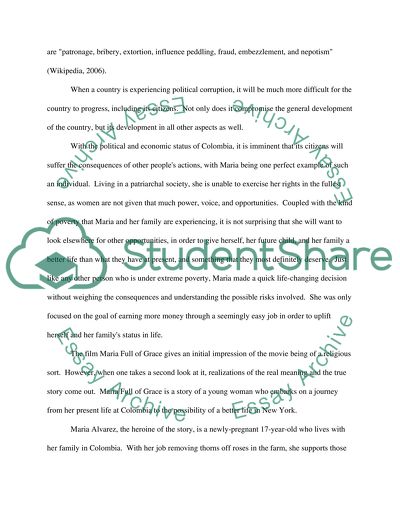 Analyzing Maria Full of Grace Movie