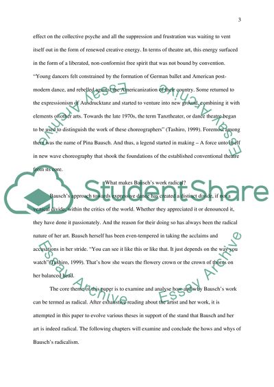 Pina bausch-Radical performance