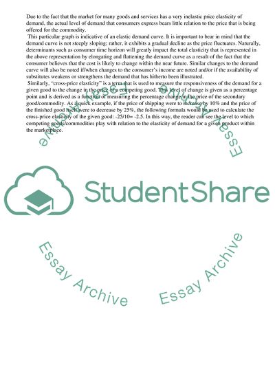 Concepts of Supply and the Elasticity of Demand