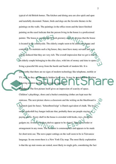 Distill information about culture and cultural diferences from three interiors