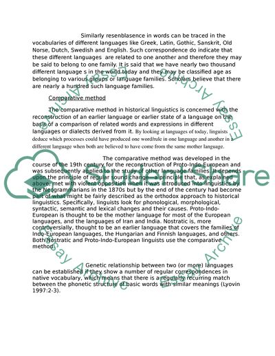 How Would You Establish Whether a Group of Languages Is Related