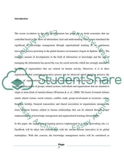 Knowledge Management Social Networks and Innovation