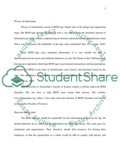 Radio Frequency Identification Tags