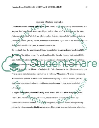 Cause and Effect and Correlation