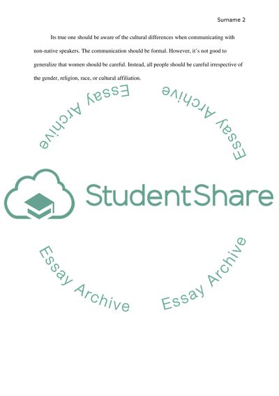 Cultural Differences