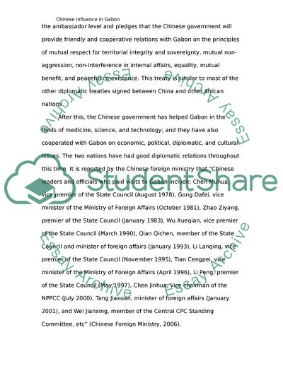 Chinese Influence in Gabon