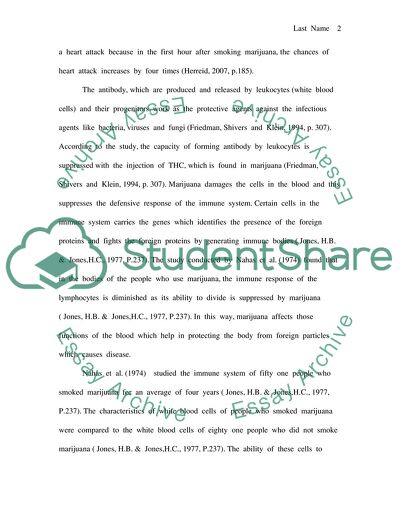 Marijuanas Life Threatening Effects on Blood