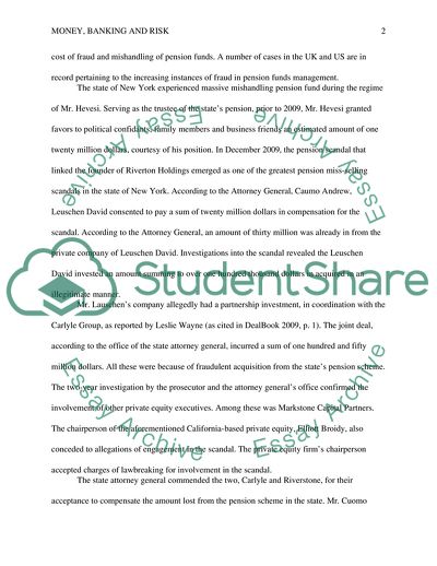 Money, Banking and Risk