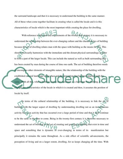 What Does It Mean to Build and to Dwell in the Twenty-First Century