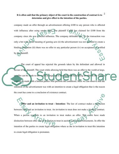 example of a contract law essay