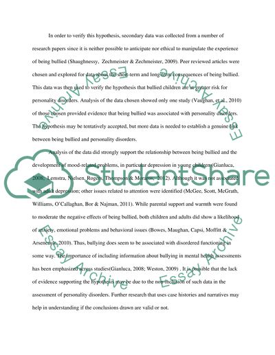 Discussion portion of research project