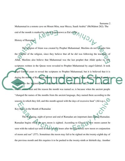 Religious Practice of Ramadan Month