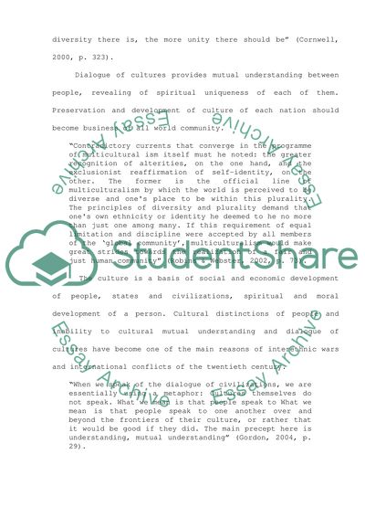 The Role Played by Cultural Difference in International Politics