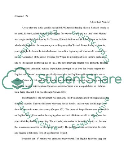 The Irish Parliament in the Early 18th Century