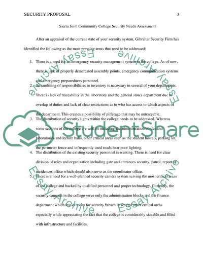 Security proposal for college
