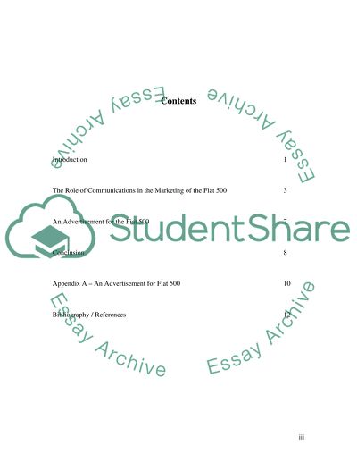 Enhancing the Effectiveness of Marketing Communication Mix for Fiat 500