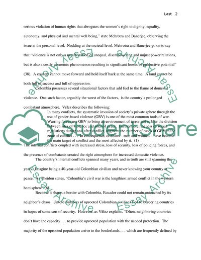 Domestic Violence and Human Trafficking in Latin America