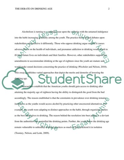 Lowering the drinking age