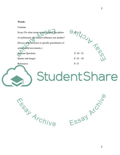 Architectural Principles in Designing Clothes