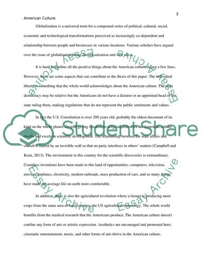 American Culture and Americanization