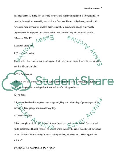 Fad diets pros and cons picture
