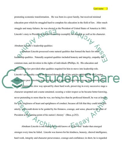 Abraham Lincolns Personality