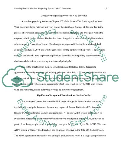 Collective Bargaining Process in P-12 Education