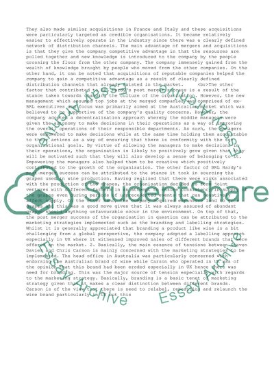 BRL Hardys post-merger success