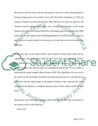 International Law - UN, NATO