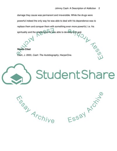 A Description of Addiction of Johnny Cash