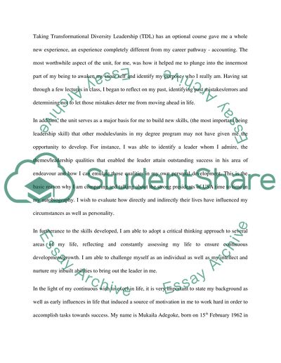 The influence of leadership of developing effective life-long learning experience for me