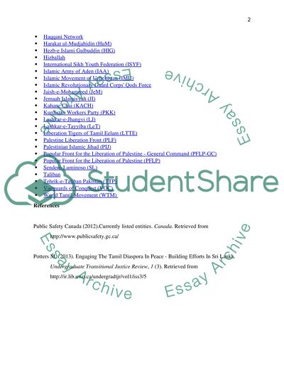 The new terrorist threat and geographical locations