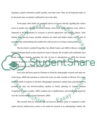 Cross-Cultural Study of Sex and Gender