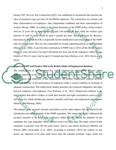 National Minimum Wage in Britain and Its Impact on British Model of Employment Relations