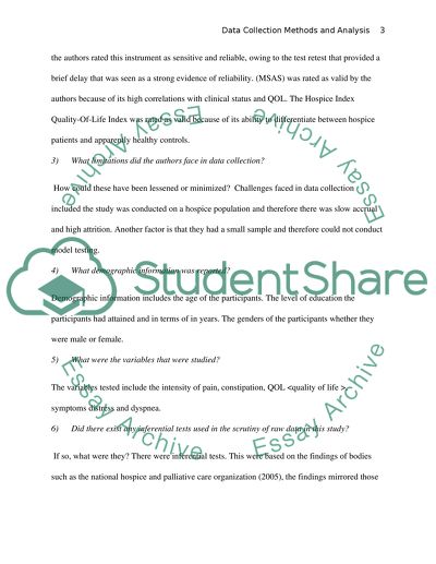 Data collection methods