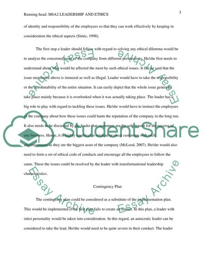 M6A2 Leadership and Ethics