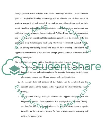 Problem Based Learning in Medical Education