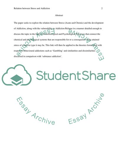 Development of Addiction and the Vulnerability of Addiction Relapse