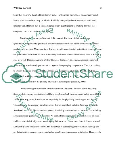 Analysis of Willow Garage