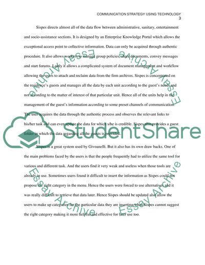 Communication strategy using technology