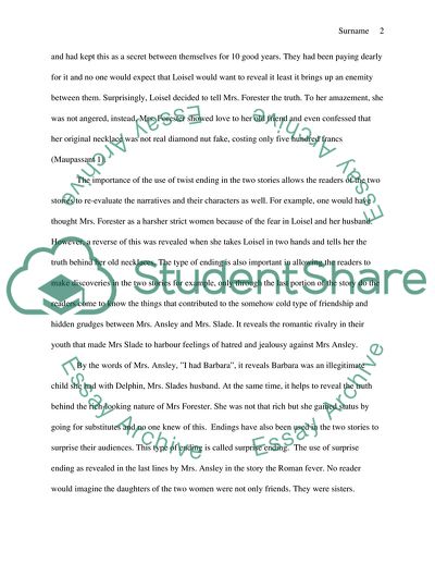 Importance of Endings in Maupassant and Whartons Novels